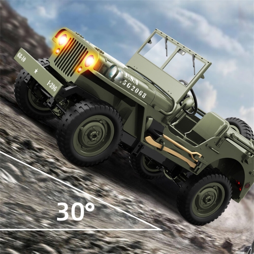 JJRC C8815 RTR 1/10 2.4G 4WD RC Car Willys Military Truck for Jeep Off-Road Climbing LED Light Optional Winch Canopy Metal Frame Rock Crawler Full