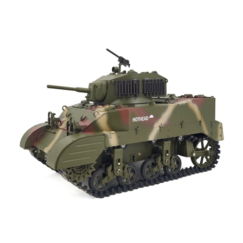 COOLBANK M5A1 1/16 2.4G RC Tank Sound Recoil Shooting Simulated Vehicles Models RTR Toys
