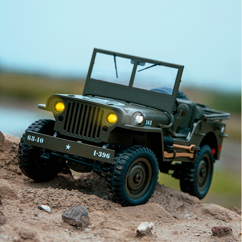 JJRC C8815 RTR 1/10 2.4G 4WD RC Car Willys Military Truck for Jeep Off-Road Climbing LED Light Optional Winch Canopy Metal Frame Rock Crawler Full