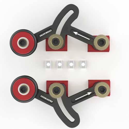 ENJOYWOOD One Way Bearing Roller Feeder Clear Cut Precision Stock Guides Featherboards Safety Feeding for Table Saw Router Table