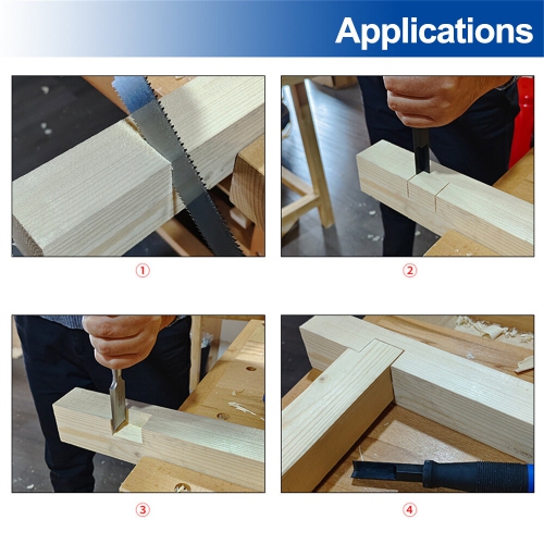 90 Right Angle Chisel Tool with Sturdy Plastic Handle High Carbon Steel Body for Efficient Grooving Work
