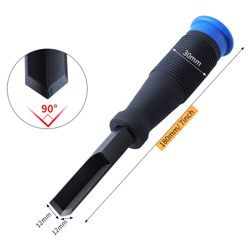 90 Right Angle Chisel Tool with Sturdy Plastic Handle High Carbon Steel Body for Efficient Grooving Work