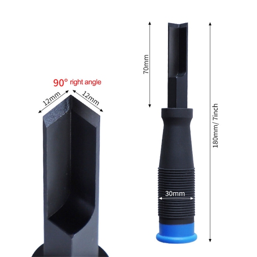90 Right Angle Chisel Tool with Sturdy Plastic Handle High Carbon Steel Body for Efficient Grooving Work