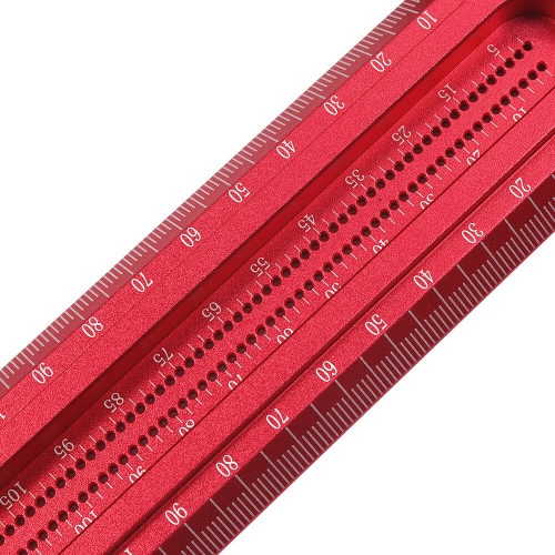 Traceur de ligne de travail du bois de précision VEIKO TS Règle en T Règle en aluminium de positionnement des trous en alliage d'aluminium