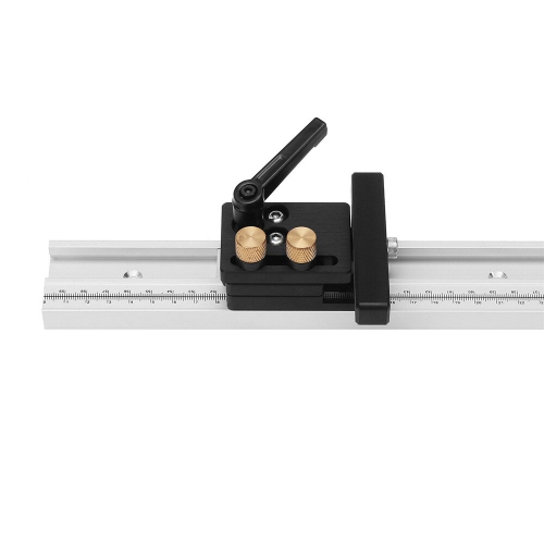 Piste à onglets à fente en T en alliage d'aluminium 600/800/1000/1220mm de Drillpro avec arrêt de piste en forme de chenille et d'échelle