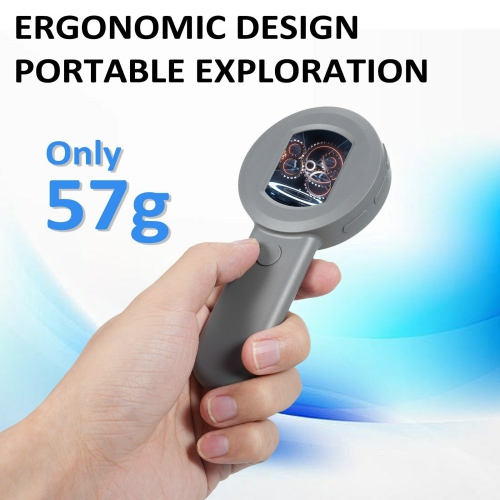 HM020 16MP 100X High Definition Handheld Microscope Magnifying Glass Digital Magnifier Device with 2-inch IPS Screen 8 LED Lights USB Connectivity