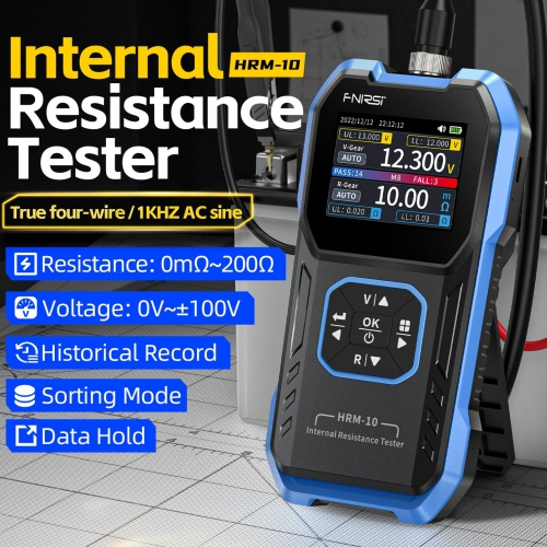 ORIGINAL  Fnirsi Hrm-10 Battery Voltage Internal Resistance Tester 18650 High-Precision Ac Acid Lithium Lead Car Battery Capacitor Tester