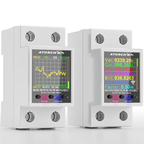 1P Tuya AC50-320V Smart Life Din Rail WIFI Smart Energy Meter Timer Power Consumption Monitor KWh Meter Wattmeter 100A 50/60Hz