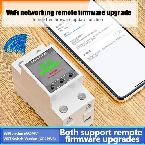 1P Tuya AC50-320V Smart Life Din Rail WIFI Smart Energy Meter Timer Power Consumption Monitor KWh Meter Wattmeter 100A 50/60Hz