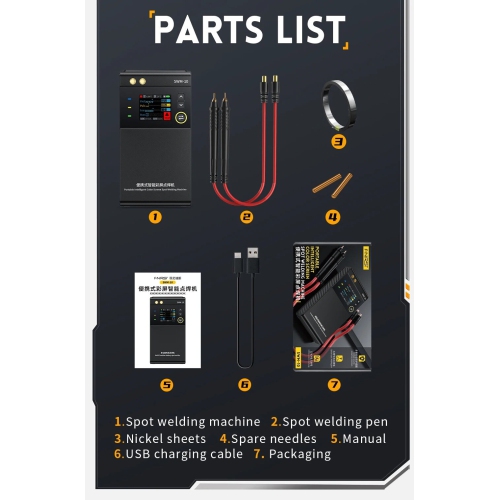 FNIRSI SWM-10 0.25mm Spot Welder 4 Gears Adjustable DIY Mini Spot Double Pulse Welding Machine 18650 Battery Pack Welding Tool Built-in 5000mAh