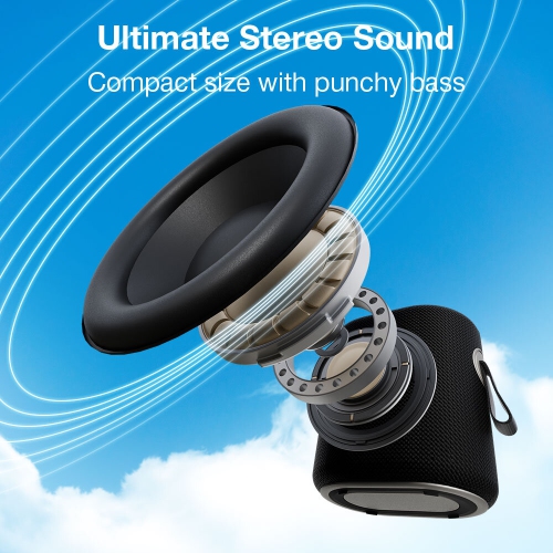 BlitzWolf BW-WA8 Portable bluetooth Speaker Wireless Speaker 57mm Large Driver Support TWS Stereo Pairing RGB Light TF Card AUX Music Outdoors Speaker