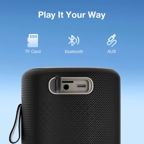 BlitzWolf BW-WA8 Portable bluetooth Speaker Wireless Speaker 57mm Large Driver Support TWS Stereo Pairing RGB Light TF Card AUX Music Outdoors Speaker