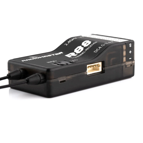 Récepteur Fsky D8/D16 SFHSS PWM/SBU compatible 8 canaux R88 V2 2,4&nbsp;GHz de RadioMaster