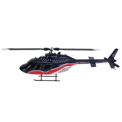 Eachine E186 1:27 Bell-206 Échelle 2.4G 6CH Altitude Hold Optical Flow Positioning Dual Brushless Motor RC Helicopter