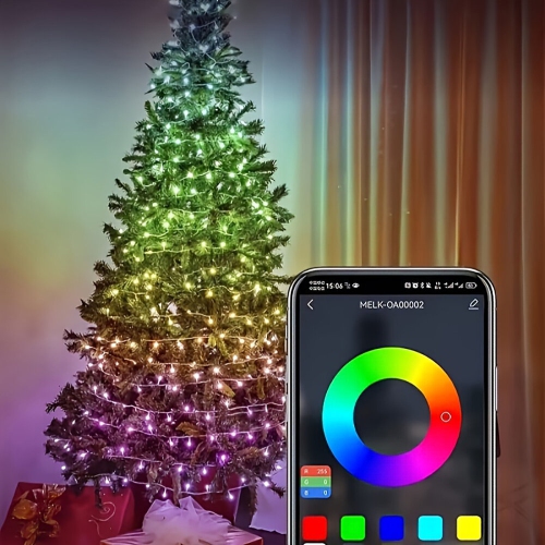 16.4 pi /32.8 pi /65.6 pi LED coloré de lumières décoratives avec commande d'application Télécommande Bluetooth IP66 étanche pour la