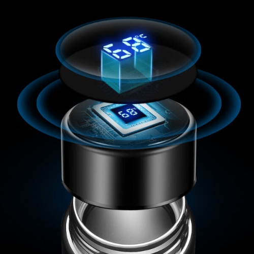 480ml Vacuum Thermos Keep Warm Keep Cold Water Bottle LCD Temperature Display Stainless Steel Double Wall Insulated Cup