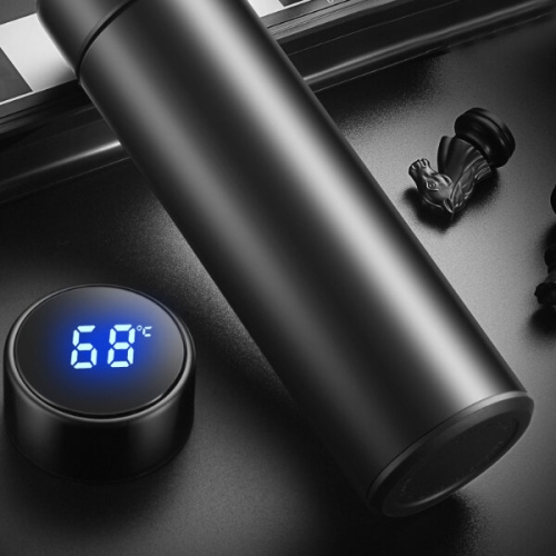 480ml Vacuum Thermos Keep Warm Keep Cold Water Bottle LCD Temperature Display Stainless Steel Double Wall Insulated Cup