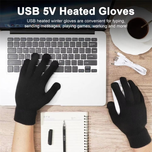 TENGOO Winter Electric Heated Gloves USB Rechargeable Electric Heated Gloves Warm Gloves for Men Women Motorcycle Snowboard Cycling Unisex Hand
