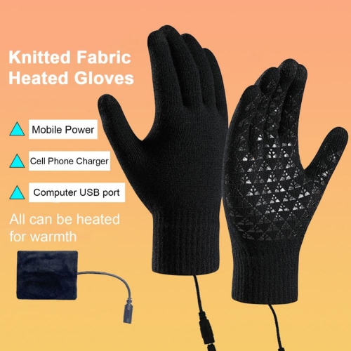 TENGOO Winter Electric Heated Gloves USB Rechargeable Electric Heated Gloves Warm Gloves for Men Women Motorcycle Snowboard Cycling Unisex Hand