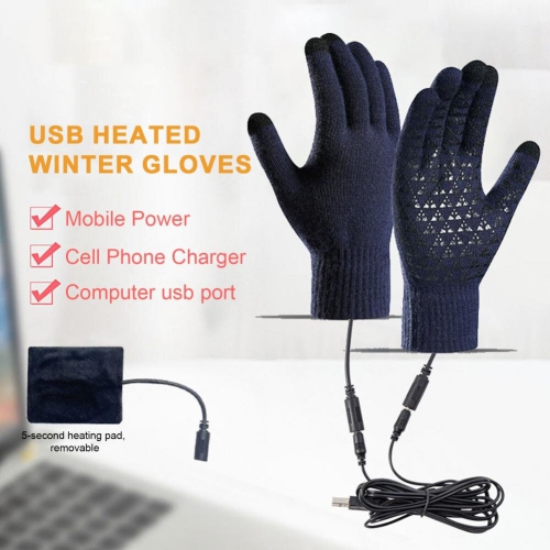 TENGOO Winter Electric Heated Gloves USB Rechargeable Electric Heated Gloves Warm Gloves for Men Women Motorcycle Snowboard Cycling Unisex Hand Warme