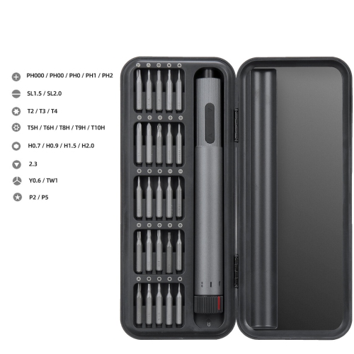 Jeu de tournevis électriques de précision AtuMan DUKA E2 210 tr/min de XIAOMI avec réglage à deux vitesses 25 têtes de tournevis idéales pour