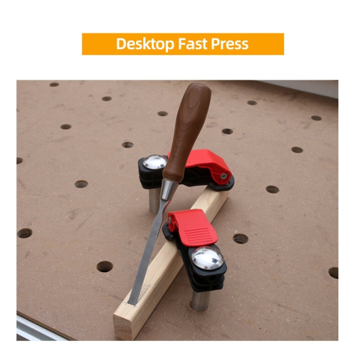 – Banc 20&nbsp;mm de ENJOYWOOD 19&nbsp;mm, ensemble de 2 pinces rapides pour fixation pour chien, table, acier inoxydable, rail de guidage en T, pour