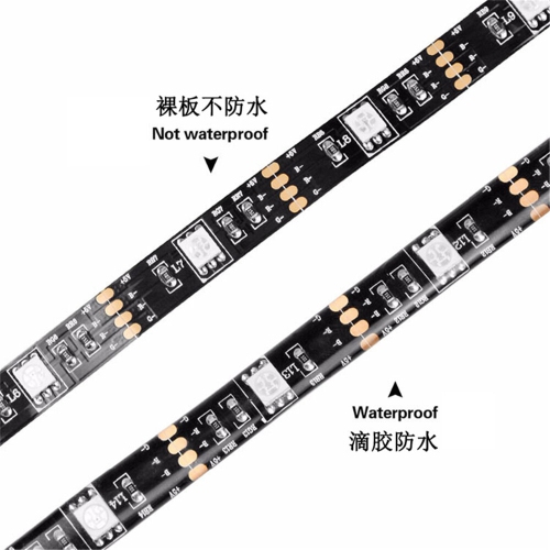 Ensemble d'éclairage avec éclairage d'arrière-plan coloré 5 V 5050 RVB et bande lumineuse Bluetooth intelligente d'ambiance de LED