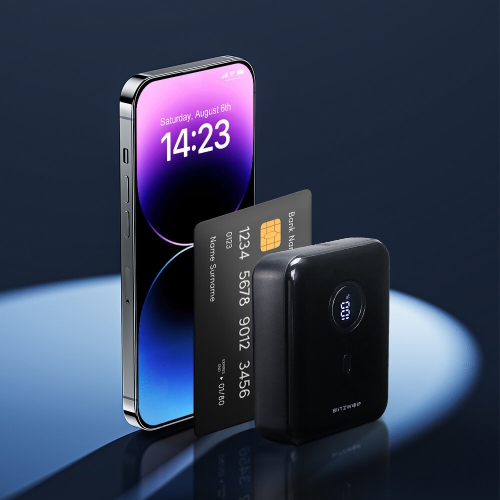 BlitzWolf BW-P21 10000mAh 22.5W Super Fast Charging QC3.0 PD3.0 Digital Display Portable Mini Power Bank for iPhone 16 15 14 Pro Max for Xiaomi 14pro