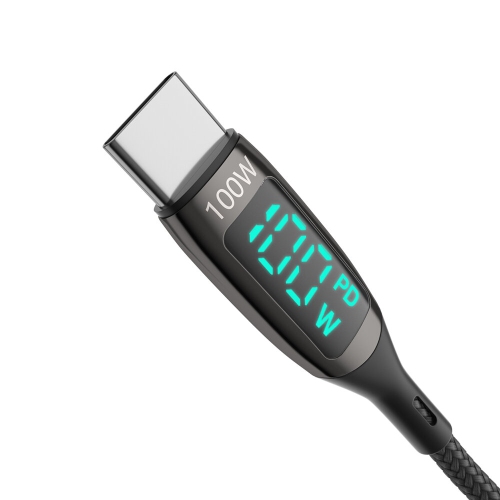 BlitzWolf BW-TC23 100W 5A LED Display Type-C to Type-C Cable PD3.0 PPS QC4.0+ QC3.0 Fast Charging Data Transfer Cord Line For Samsung Galaxy S22 Note