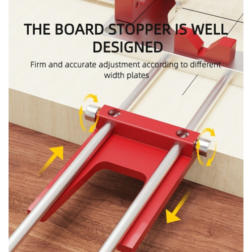 ENJOYWOOD Upgraded Precision Woodworking Multi-Angle Drill Guide with Handles and Positioning Blocks Hole Punch Locator Adjustable Drilling Height
