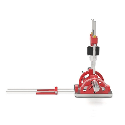 ENJOYWOOD Upgraded Precision Woodworking Multi-Angle Drill Guide with Handles and Positioning Blocks Hole Punch Locator Adjustable Drilling Height