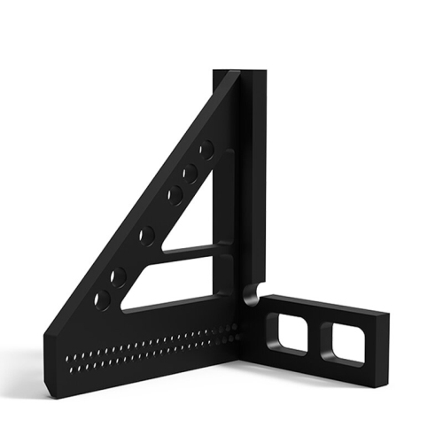 ENJOYWOOD 3D Multi-Angle Measuring Ruler Square Protractor Hole Positioning Inch/MM Imperial Metric Durable Aluminum Alloy T-Type Triangle Scriber