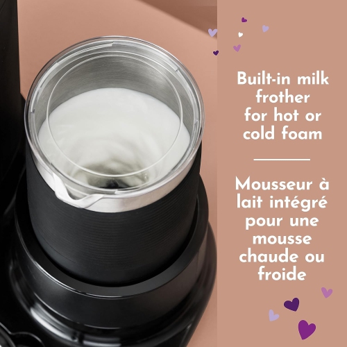 Cafetière 4-en-1 à une tasse pour café au lait, café glacé et café chaud de Mr. Coffee | Machine avec moussoir à lait, gobelet et filtre réutilisable