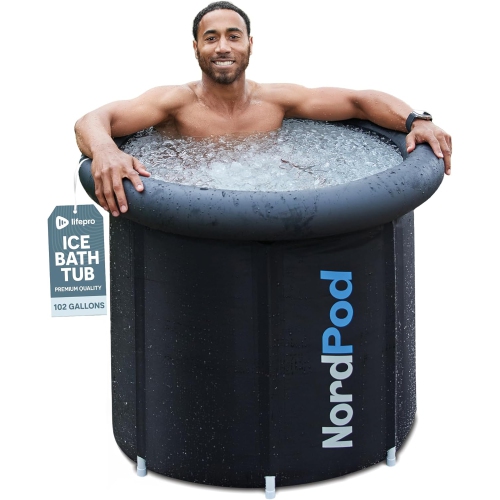 Lifepro Portable Ice Bath Tub for Cold Plunge with Cover & Storage Bag – Durable, Portable Ice Tub for Athletes & Adults, Ideal for Home & Travel, Ou