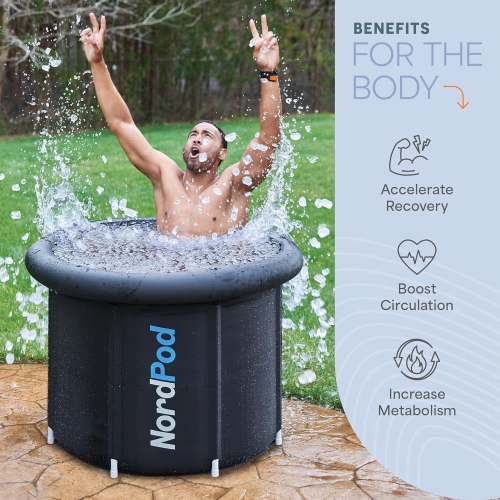 LifePro NordPod Recovery Ice Tub – Portable Cold Plunge Tub for Athletes, XL 102-Gallon Ice Bath for Recovery & Therapy – Indoor/Outdoor Use with