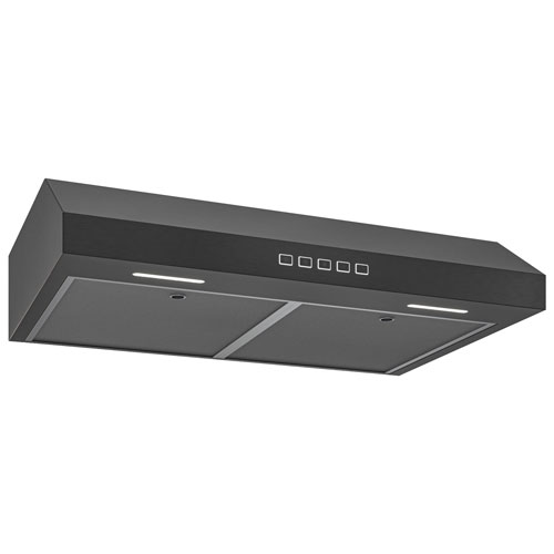 Hotte de dessous d'armoire de 30 po de Broan - Acier inoxydable noir