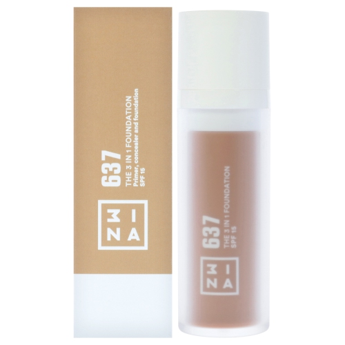 The 3-In-1 Foundation SPF 15 - 637 Sun beige by 3INA for Women - 1.01 oz Foundation