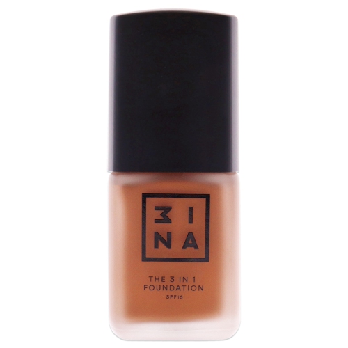 The 3-In-1 Foundation SPF 15 - 220 Deep with A Cool Red Undertone by 3INA for Women - 1.01 oz Foundation