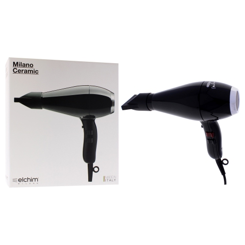 Milano Ceramic Hair Dryer - Black-Silver by Elchim for Unisex - 1 Pc Hair Dryer