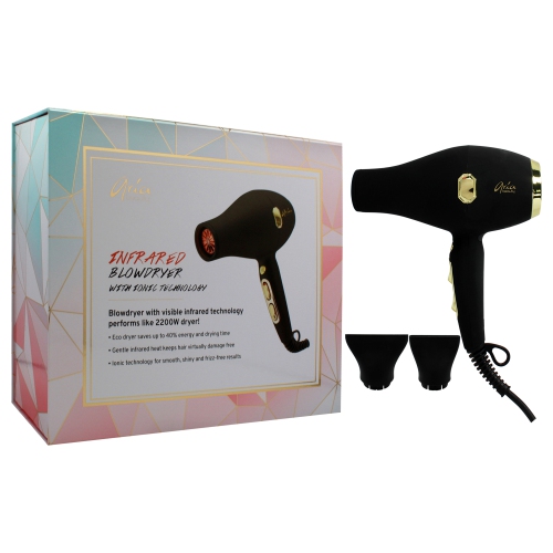Infrared Blowdryer With Ionic Technology - Black by Aria Beauty for Women - 1 Pc Hair Dryer