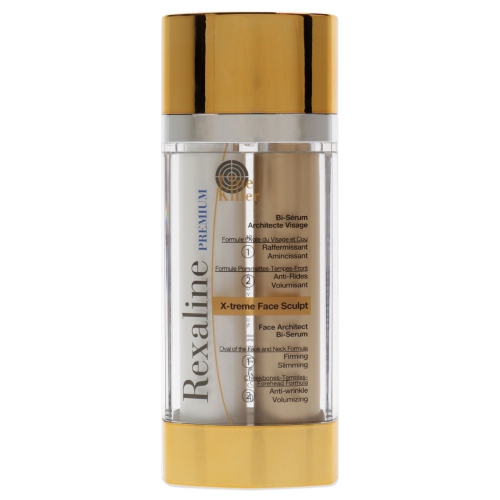 Line Killer X-Treme Face Sculpt Architect Bi-Serum by Rexaline for Unisex - 2 Pc 0.5oz Firming Slimming, 0.5oz Wrinkle Volumizing