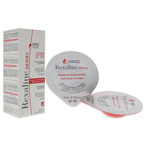 Derma Night Mask-in-Cream by Rexaline for Unisex - 6 x 0.10 oz Cream