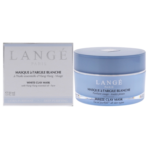 Masque en argile blanche purifiant profond de Lange pour masque unisexe 1,7&nbsp;oz