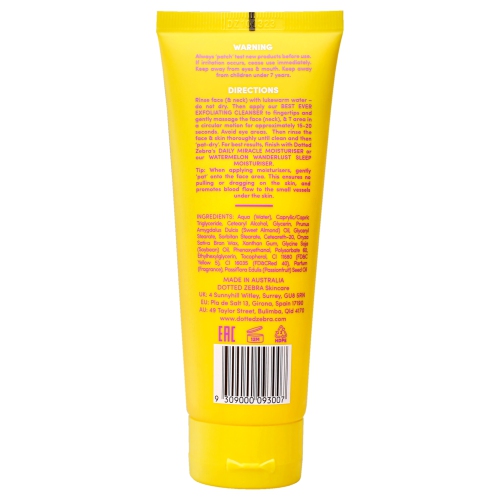 Best Ever Exfoliating Cleanser by Dotted Zebra for Women - 3.16 oz Cleanser