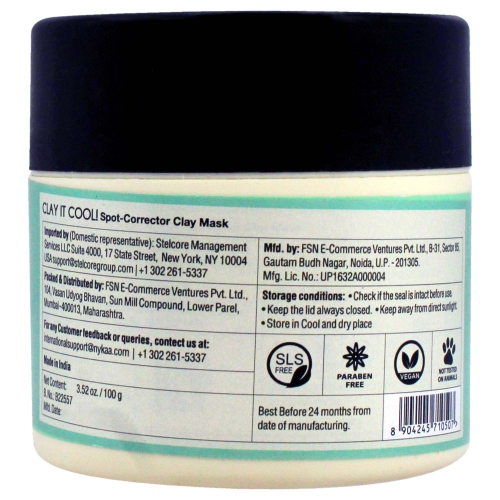 Masque argile Clay It Cool - Correcteur de taches par Nykaa Naturals pour femme - Masque 3,4 oz