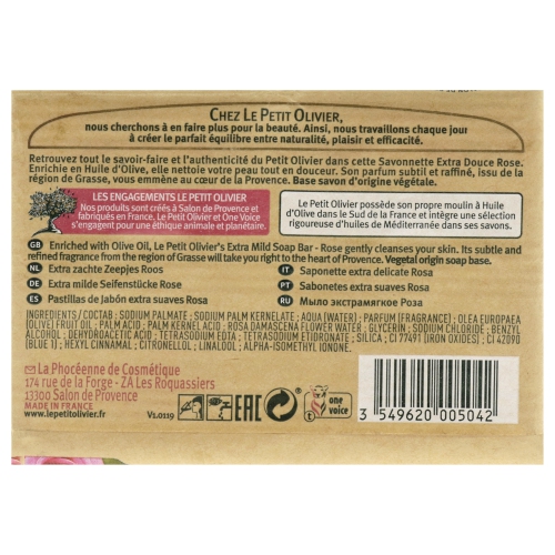 Extra Mild Soaps - Rose by Le Petit Olivier for Women - 2 x 3.5 oz Soap