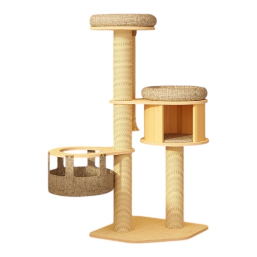 MiaoZan Solid Oak Cat Tree - Cardi
