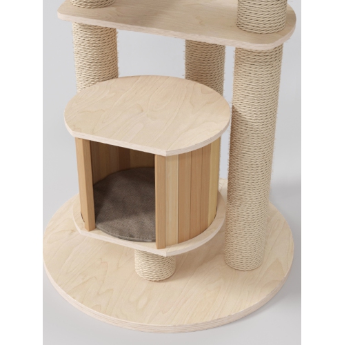 MiaoZan Solid Oak Cat Tree - Cardi