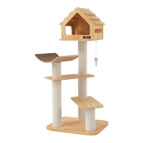 Image 1 of 4.. MiaoZan Cat Tree - Forest Hut-B