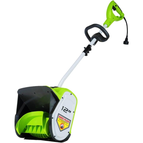 Greenworks 2600802 8 Amp 12-Inch Corded Snow Shovel